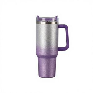 Bouteille d'eau isotherme portable en acier inoxydable de 40 oz avec poignée, motif diamant dégradé, logo imprimé, Ice Bully - Product Image 3
