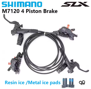 Ensemble de <span class=keywords><strong>freins</strong></span> à disque hydrauliques Shimano SLX M7120 4 pistons M7100 2 pistons pour <span class=keywords><strong>VTT</strong></span>, frein 800/900/1500/1600 mm gauche et droite - Product Image 2