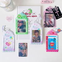 Porte-cartes photo double face personnalisé avec motif étoile pour les fans de K-pop - Porte-clés souvenir