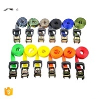 Correas de Amarre con Trinquete de Alta Resistencia de 2000 kg y 3.8 cm, Cinturón de Sujeción de Carga <span class=keywords><strong>para</strong></span> Remolque Pesado - Product Image 4