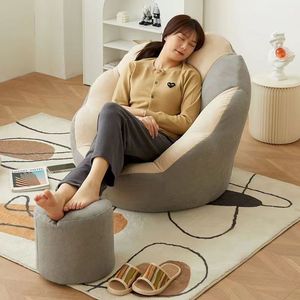 Lazy Sofa Sleepable Bedroom Small Single Recliner Tatami <strong>Bean</strong> <strong>Bag</strong> Sofa Chair Human Dog Kennel Cotton Upholstery EPS Foam Fill - Product Image 3
