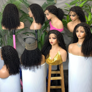 Peluca de Cabello Humano FH con Correa Oculta 4C, Cabello de Bebé, Sin Pegamento, 360, Rizado, Pre-Arrancado, con Cordón Ajustable - Product Image 4