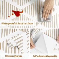 Rouleaux de papier peint 3D autocollants ORON en PVC, autocollants muraux en carreaux à coller et à décoller, décoration intérieure pour la rénovation de la cuisine, des meubles et des armoires