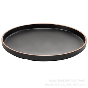 Western Style <b>Melamine</b> Dinner <b>Plate</b> Round Steak <b>Plate</b> For Hotel Restaurant Party Use Solid Color Flat Design YTG 00775 - Product Image 5