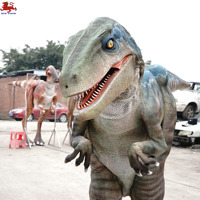 Costume de dinosaure animatronique réaliste en acier de haute qualité avec jambes cachées, imperméable pour une utilisation en intérieur/extérieur dans les parcs et centres commerciaux