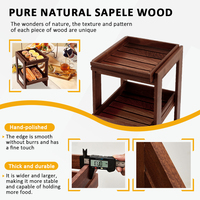 Présentoir commercial de buffet en bois de sapele support de fruit en bois pour l'usage de restaurant