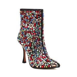Chaussures à talons hauts personnalisées pour femmes, sandales à la mode, bottes en strass, bottes pour femmes - Product Image 1