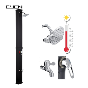Douche solaire écologique CYEN de haute qualité, 40L, en PVC noir, pour <span class=keywords><strong>piscine</strong></span> et jardin - Product Image 2