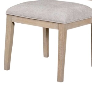 Kizie - Ensemble de 2 chaises de salle à manger au design moderne et transitoire, convertible, revêtement en similicuir, bois brun fauve - Product Image 6
