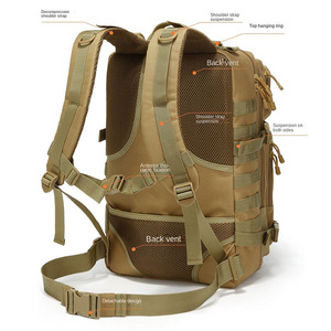 Sac à dos de randonnée de grande capacité 50l personnalisé pour l'extérieur, sac tactique durable en Oxford imperméable, sac à dos de voyage Molle - Product Image 3