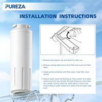 Filtro de Carbón para Purificador de Agua Doméstico Ukf8001, Repuesto para Tratamiento de Agua Compatible con Whirlpool EDR4RXD1 4396395 Maytag