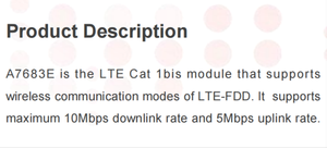 SIMCOM A7683E LTE Cat1 4G โมดูล LTE-FDD GSM GPRS EDGE 10Mbps ดาวน์โหลด 5Mbps อัพโหลดอินเทอร์เฟซ USB 3.4V-4.2V อุตสาหกรรมไอโอที M2M ชิป - Product Image 4