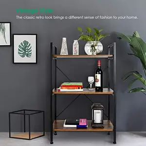 3-Tier Multifunktion möbel Display Büro Lager regal Holz Metall Regale Industrie Bücherregal