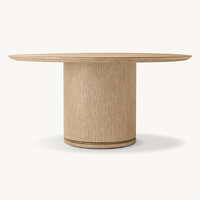 Ensemble de meubles de salle à manger personnalisés Kumusi, chaise en bois massif, table ronde pour la maison, la cuisine ou le restaurant