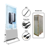 Kiosque d'affichage numérique LCD à double face pour vitrines de magasin de 32 43 49 55 65 pouces avec base de montage pour support suspendu