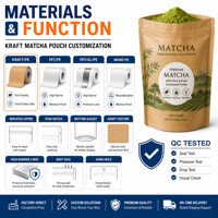 Pochette en papier kraft brun personnalisée, imprimée, écologique, refermable avec fermeture éclair, matériaux recyclés de qualité alimentaire, emballage pour aliments en conserve