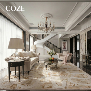 <span class=keywords><strong>Tappeto</strong></span> Moderno in <span class=keywords><strong>Lana</strong></span> Neozelandese con Tessitura a Pelo Corto e Bouclé per Soggiorno, Personalizzato e Fatto a Mano, di Alta Gamma e Lussuoso - Product Image 4