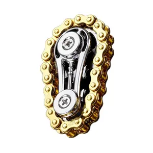 Gyro de doigt en métal avec chaîne et pignons, jouet de doigt type spinner pour vélo de route, livraison directe - Product Image 5