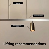 Rail lumineux magnétique couleur aluminium ; Spot LED suspendu de style Bauhaus industriel à montage en surface 3500K 97