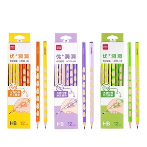 Crayon triangulaire Deli Hc153 Hb vert pour enfants, pour corriger la posture d'écriture, utilisation scolaire et de bureau - Product Image 3