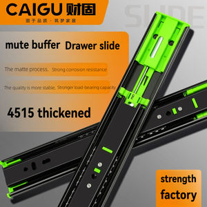 מסילות טלסקופיות שקטות עם סגירה רכה, מתכווננות, בעלות 3 קיפולים, עם מיסב כדורי, 45 מ\\\"מ, לחדר שינה וסלון - Product Image 3