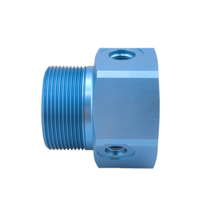 Màu xanh Anodized nhôm hợp kim Van cơ thể cho công nghiệp kiểm soát chất lỏng CNC gia công dây EDM khoan dịch vụ thép không gỉ - Product Image 2