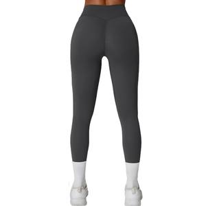 GCWAVE Pantalon de fitness plissé nude à séchage rapide respirant à l'extérieur pantalon de sport serré pantalon de yoga taille haute pour les hanches - Product Image 5