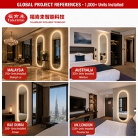 Miroir mural de luxe Fullkenlight, grand format, sans cadre, pour toute la silhouette, avec rétroéclairage LED en forme de capsule, miroir de pleine longueur