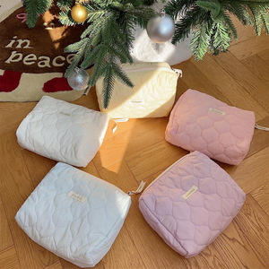 <span class=keywords><strong>Sac</strong></span> de maquillage multifonctionnel en tissu à fermeture éclair de grande capacité, sensation de barbe à papa, organisation en plein air, pochette cosmétique personnalisée - Product Image 5