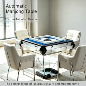 Mesa de Mahjong Automática Moderna de Lujo, Plateada Cromada, Entretenimiento en el Hogar, Color Personalizable JS-BLMJH, Diseño Moderno y Lujoso - Product Image 2