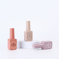 9ML OEM/ODM Uso Industrial UV LED Esmalte de Uñas con Pincel, Botella de Vidrio Transparente Esmerilado para Cosméticos