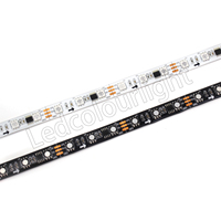 Bande lumineuse LED à éclairage latéral DC12V, flexible et adressable, pour application paysagère