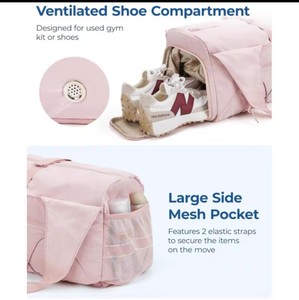 Bolsa de Mano Unisex Resistente de Poliéster Oxford con Gran Capacidad, Correa para Esterilla de Yoga y Porta Botella de Agua para Viajes y Gimnasio - Product Image 3