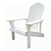 Chaise de jardin moderne pour villa, en plastique durable avec structure en acier, résistante à l'eau et à la corrosion, chaise Adirondack pour extérieur.