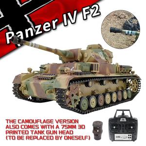 COOLBANK-Char de combat avec télécommande, modèle militaire, modèle <span class=keywords><strong>Panzer</strong></span> IV F2, RC, 1/16 GHz IR + BB, cadeaux de bricolage, 2.4 - Product Image 5