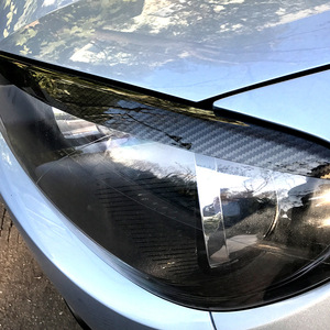 Carbon Fiber Trim Strips For Volkswagen Golf 6 Headlight Brows ABS Material Glue Or Screw Installation - Product Image 3