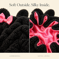 Bonnet de nuit en peluche de luxe pour femme, motif léopard, avec capuche protectrice, pour le sommeil, le coiffage et les soins capillaires
