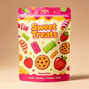 Bolsas de Mylar Personalizadas a Prueba de Olores, Diseño de Dibujos Animados, Cierre Hermético, Bolsas Reutilizables para Dulces, Golosinas, Frutas y Alimentos - Product Image 1