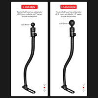 VINmounts Col de cygne aluminium 19,7", base acier moulé, rotule 1" pour support téléphone ou tablette VIN-B-ZG-50