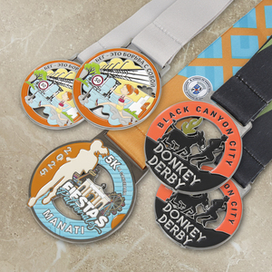 Hersteller Marathon Race Finisher Running Award Custom Metal Craft Medaillons Sport medaillen mit Band - Product Image 5