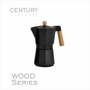 המאה איטלקית 9-גביע מוקה אלומיניום 450 מ "ל ידית עץ ידית עץ גז קרמיקה נייד גז קרמיקה כיריים קפה בישול - Product Image 2
