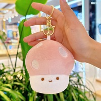 Super Mignon 11cm Huggable Champignon En Peluche Oreiller Doux En Peluche Poupée Jouets et Kawaii En Peluche Porte-clés Légumes Jouet Sac Charme