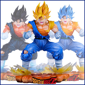 Figuras de Anime Son Goku <span class=keywords><strong>Vegetto</strong></span>, Modelo DBZ Super Saiyan GK Explosion Begit Squatting Pose, 3 Estilos, 29cm - Product Image 6