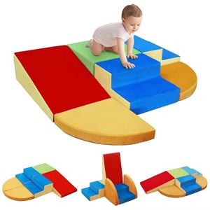 Blocs d'escalade modulaires en mousse pour bébés et enfants, design moderne, ensemble de blocs de construction souples multifonctionnels - Product Image 5