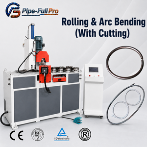 CNC Pipe Rolling <b>Bending</b> <b>Machine</b> for Staircase Balcony Railing Round Square Rectangular Stainless Steel Tube Ring Circle Cutting - Product Image 1