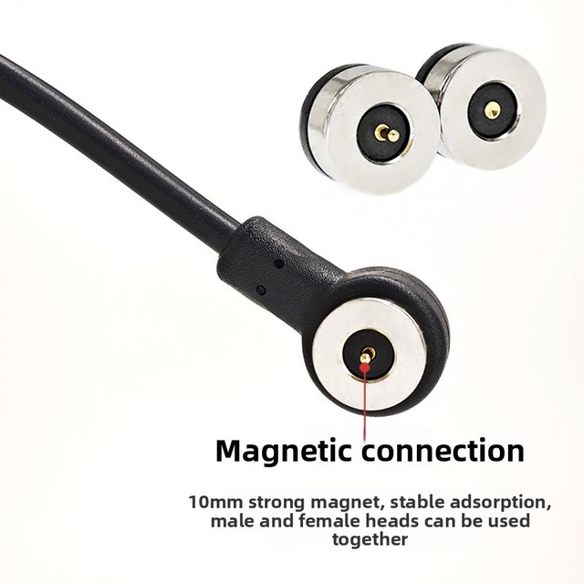 OEM ODM Custom 10mm Magnetic Pogo Pin Charging Cable CX-015 Data Sync Cord for Smart Toys Beauty Wearable Devices Wholesale