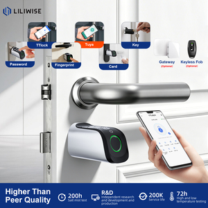 Cilindro Inteligente Liliwise Code, Cerradura Digital con Huella Dactilar Tuya TTlock, Cilindro Inteligente WIFI Ajustable con Llave - Product Image 6