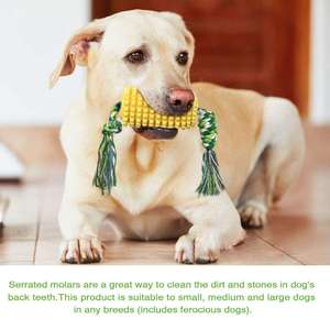 Jouet à mâcher pour chien en TPR durable et sûr, forme de balle classique, corde en coton, jouet interactif pour soulager l'ennui et l'entraînement des chiens agressifs - Product Image 5