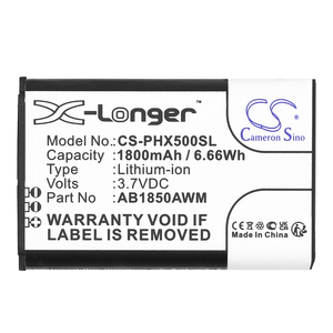 Batterie pour Philips <span class=keywords><strong>Xenium</strong></span> X500, <span class=keywords><strong>Xenium</strong></span> 99K, 9A9K, AB1720AWM, AB1790AWM, AB1850AWM 1800mAh - Product Image 3