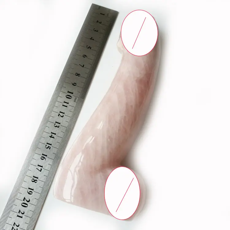 Huge natural rose quartz crystal dildo for female masturbation gemstones phallus carvings quartz penis